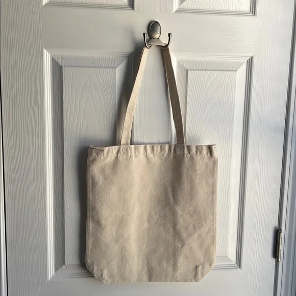 Canvas Tote Bag with Mushroom Design - Picture 2 of 7